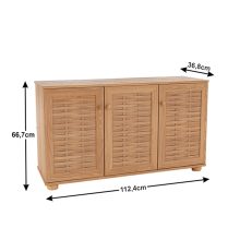 Cipősszekrény, MDF laminált, natúr, FP 02