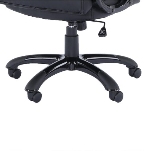 Irodai szék, fekete műbőr, HEVYRW