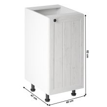 alsószekrény D40, jobbos, fehér/sosna andersen, PROVANCE