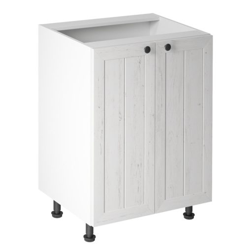 Alsószekrény ajtóval D60, fehér/sosna andersen, PROVANCE