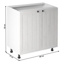 alsószekrény ajtóval D80, fehér/sosna andersen, PROVANCE