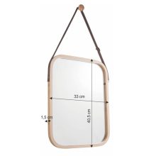 Tükör, természetes bambusz, LEMI 2