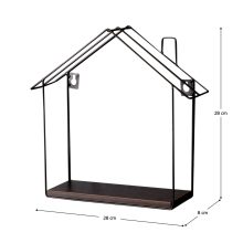 Fali polc, dió/fekete, KASITA