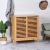 Cipőtartó, 4 polcos, bambusz, NALDO