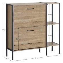 Cipőtároló, tölgy, SOVIO